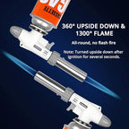 Sondiko Dual Flame Mode Butane Torch Lighter Head 2 Pack, Culinary Torch, Welding Equipment for Soldering with Adjustable Flame, Reverse Use for BBQ, Soldering, Charcoal, Fuel Not Included