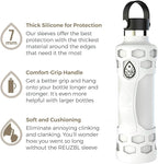 REUZBL Silicone Boot Sleeve Protector with Handle – Compatible with Hydro Flask 40oz, 32oz, 24oz, 21oz – Protective Bottle Bumper for Stainless Steel Water Bottles