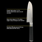 Babish High-Carbon 1.4116 German Steel 15 Piece Full Tang Forged Cutlery Kitchen Knife Block Set - Black