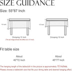 ISAENNE Designer Vintage Linen Rectangular Tablecloth,Floral and Bird Pattern Elegant Table Cloth,Fall Wrinkle Resistant Decor Tablecloths for Dining Kitchen Party Christmas,55"*87"-Murad A