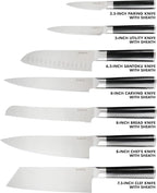 Babish 14-Piece Full Tang Forged Kitchen Knife Set – High-Carbon 1.4116 German Steel Cutlery with Protective Sheaths – Professional Chef Knife Set