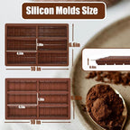 Silicone Chocolate Bar Mold With 100 Bags - Non-Stick Deep Molds for Dubai Bar, Candy, Snacks