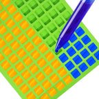 SENHAI 2 Packs Square Silicone Mold, 126 Cavity Flexible and Non-stick Ice Cube Trays Candy Fudge Chocolate Jelly Molds - 1 Blue & 1 Green