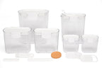 Progressive ProKeeper Baker's Airtight Kitchen Storage Canister Container Set for Flour, Sugar & More, Keeps Ingredients Fresh, with Accessories (White, 6- Piece)