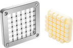 VEVOR Replacement Chopper Blade, 1/2 inch, 3 PCS French Fry Blade Assembly with 6 Extra Knives, Stainless Steel Dicer Parts and Push Block for Cutting Potatoes Carrots Onions Cucumbers Mushrooms