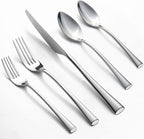 Alata Bailey 20-Piece Forged Silverware Set Stainless Steel Flatware Set,Service for 4,Mirror Polished Cutlery Set,Dishwasher Safe…