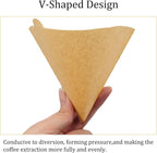 Cone Coffee Filters Size 02, 100 Count 1-4 Cups Unbleached V02 Disposable Coffee Filter Paper, Compatible with Conical Shaped Pour Over Coffee Dripper and Drip Coffee Maker