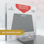 INEVIFIT Bathroom Scale, Highly Accurate Digital Bathroom Body Scale, Measures Weight up to 400 lbs. Includes Batteries