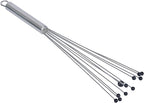 Restaurantware-German Standard 12.6 Inch Ball Whisk, 1 Kitchen Whisk With Silicone Balls - Ergonomic Handle, Dishwashable, Stainless Steel Manual Egg Beater, Durable, For Whisking, Stirring, Mixing