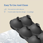 Samuelworld Premium Ice Tray Combo (16 Ice Cubes/6 Ice Ball), Large Ice Sphere Maker & New Upgraded Ice Cube Trays, Food Grade, Spill-Free Integrated Funnels, Whiskey Bourbon Cocktails, Grey