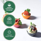 CROC'IN - Fuchsia Mini Tart Shells - Edible Appetizer Or Dessert Cups - Pastry Pans - Artisanal & Vegan Confection - 60 Pieces