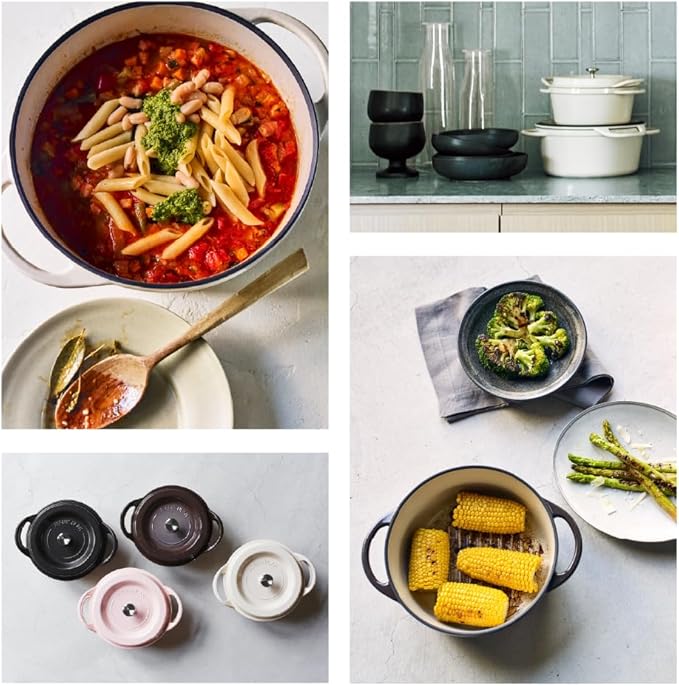 Vermicular Oven Pot | Non-Toxic Enameled Cast Iron Pot | 18cm (1.8 Qt) | Oven-safe | Induction-compatible | Dutch Oven | Made in Japan | Serves 1-2 | Matte Black