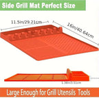 Emptycolor Silicone Grill Mat for Blackstone Griddle, Heat Resistant Non-Slip Griddle Mat for Outdoor Grill Cooking, Silicone Spatula Tool Mat for Blackstone Accessories with Drip Pad