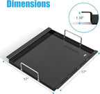 "17 Inch Full-Size Griddle Inserts for Charbroil Performance 2 Burner 463631410 463660421 463655621 463622514 463630422 463343015, Flat Top Griddle Plate Parts for Charbroil G460-0500-W1 G430-0016-W1"