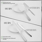 Wedding Cake Cutting Set, Elegant Wedding Cake Knife and Server Set with Thick Stainless Steel Wide Handle, Cake Cutting Set for Wedding Anniversary Christmas, Cake Cutter, 2 Cute Forks and Bows