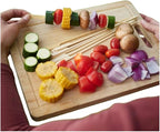 10 Inch (400 Pack) Natural Bamboo Skewers Wide Flat Paddle Bamboo Wood Picks for Grilling, Appetiser, Fruit, Cocktail, Kabob, Barbecue, Sausage