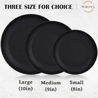 Wrova Wheat Straw Dinner Plates - 9 Inch Unbreakable Set of 8 - Dishwasher & Microwave Safe Reusable Plates - Lightweight for Kitchen & Camping (Classic Series)