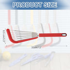 uxcell Silicone Fish Spatulas with Handle Kitchen Cooking Spatula for Egg, Fish, Pancake Red
