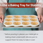 CAKETIME Silicone Muffin Pan, Cupcake Pan 12 Cups Regular Size Muffin Tin Non Stick Muffin Pan for Baking Banana Muffin, Cupcake, Egg Muffin 2 Pack Confetti