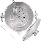 Ice Bucket with Lid, Scoop, Tongs and Strainer - Well Made Insulated Stainless Steel Keep Ice Frozen Longer - Ideal for Cocktail Bar, Parties, Chilling Wine, Champagne - 3 Liter (Stainless Steel)