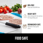 GORILLA GRIP BPA-Free Reversible Kitchen Cutting Board Set of 3, US Designed, Nonporous, Juice Grooves Catch Liquid, Slip Resistant Border, Dishwasher Safe, Durable Large Food Chopping Boards, Aqua