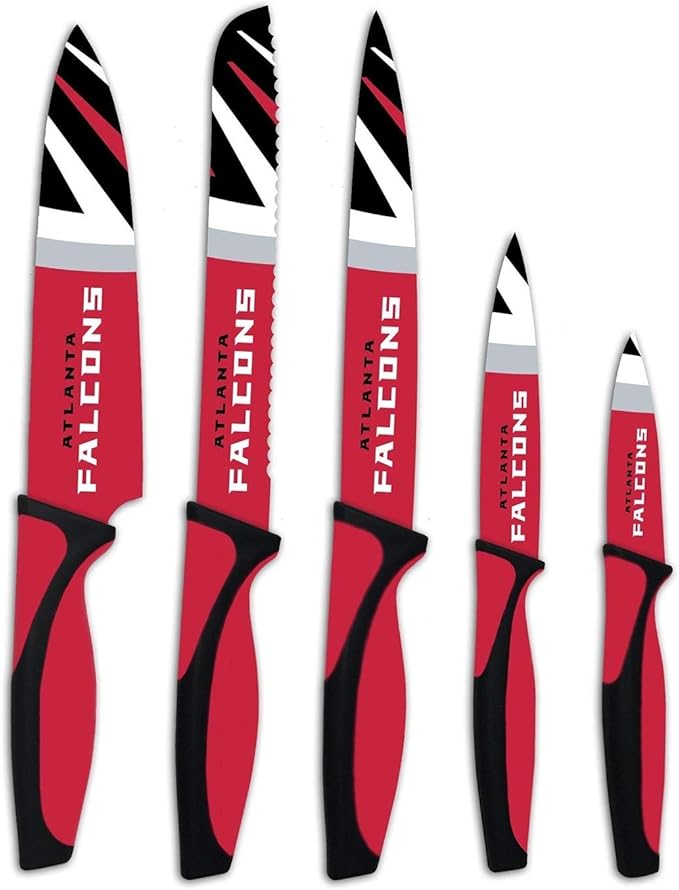 The Sports Vault NFL Atlanta Falcons 5-Piece Kitchen Knife Set