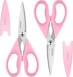 Gifts for Women, Mom, Wife, Her - Couple, Happy Birthday, Wedding Gifts, Christmas Day, Housewarming Gifts, iBayam Kitchen Scissors Heavy Duty Meat Poultry Shears Dishwasher Safe, Pink Stuff