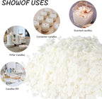 Candle Making Soy Wax-2 lb Bag（32oz）-Pure Nature DIY Soy Wax Flakes
