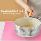 Gartful Extra Large Silicone Mats for Countertop, 28" by 20" Multipurpose Mat, Counter Table Protector, Desk Saver Pad, Placemat Nonstick Nonskid Heat-Resistant Pad, Pink, 2PCS