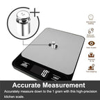 Food Scale,Digital Kitchen Scale,Weight in Grams and Ounces for Baking, Cooking, and Meal Prep,6 Units with Tare Function,LCD Display,11lb,Scale for Food