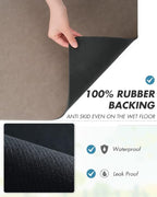 AMOAMI Coffee Mat Hide Stain Rubber Backed Absorbent Dish Drying Mat for Kitchen Counter - Fits Under Coffee Maker or Machine