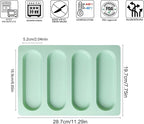 2 Pcs Eclair Silicone Molds Hot Dog Bun Granola Bar Mold Nonstick & Heat proof Baking Pan Bread Mold for Homemade Hotdog Bun Rolls