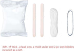 MILIVIXAY 2PCS Pillar Candle Mold -Height: 3.0inch,Diameter:2.0inch-30ft Long Wicks, 2pcs Wick Holders, a Mold Sealer and a Lead Wire Included as a Gift.