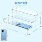 Acrylic Display Risers, 3 Tier Perfume Organizer Stand, Clear Cupcake Stand Holder, Large Shelf Risers for Figures, Dessert Shelves for Party, Display Shelf for Decoration and Organizer