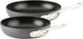 All-Clad HA1 Hard Anodized Non Stick Fry Pan Set 2 Piece, 8, 10 Inch, Induction, Oven Broiler Safe 500F, Pots and Pans Set, Kitchen Frying Pans, Skillets, Premium Cookware, Home, Dishwasher Safe Black