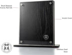 Schmidt Brothers - Black Midtown Magnetic Knife Block, Universal Cutlery Storage For 8-10, Acacia Hardwood and Acrylic Shield