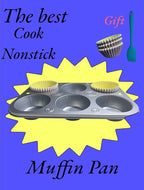 Nonstick 6-Cup Cupcake Baking Pan with Silicone Spatula and 90 Standard Baking Cups - Perfect for Muffins, Cupcakes, and More!