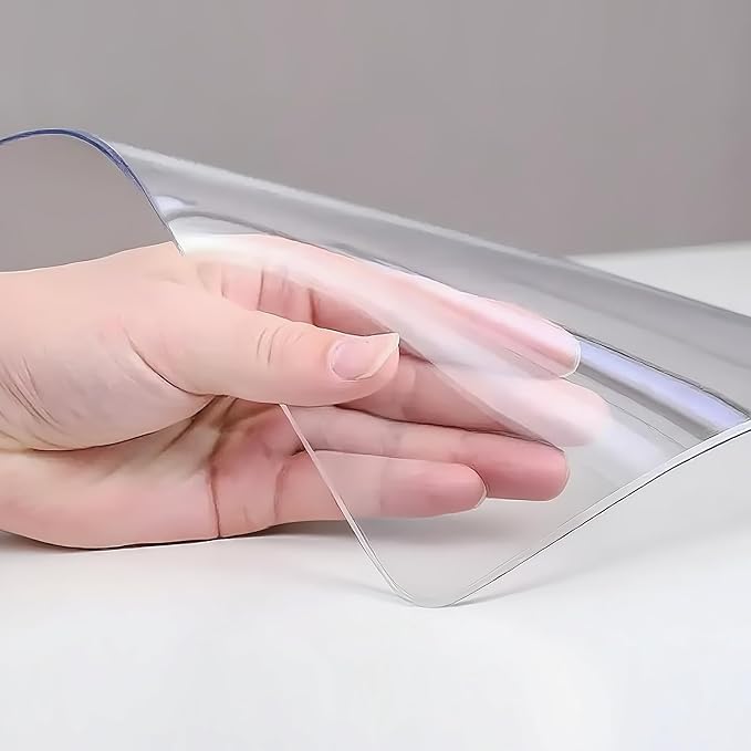 Clear Table Protector 30 x 60 Inch, 1.9mm Thick Waterproof PVC Plastic Table Cover, Durable Table Pad for Dining Room, Kitchen, Writing Desk, and Coffee Tables