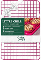 Great Jones Little Chill Wire Cooling Rack (Raspberry) | Nonstick Baking Rack, Heavy-Duty Aluminized Steel | Fits Quarter-Sheet Pans for Cooking and Baking | Oven-Safe 450°F, Dishwasher-Friendly