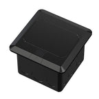 KYHSHJ Pop Up Floor Electrical Outlet Box Kit，20 Amp Stainless Steel TR Tamper-Resistant Duplex Receptacle Outlet， Corrosive Resistant Hardware，ETL Listed, Black