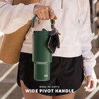 Simple Modern Trek Pivot | 30oz Flip Straw Tumbler with Handle | Water Bottle & Boot | Interchangeable Straw & Chug Lids | Insulated Stainless Steel Jug | Gym Sports Outdoors | Forest