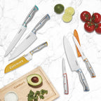 Cuisinart C77CR-10P 10pc Stainless Steel ColorCore™ Color Rivet Set with Blade Guards