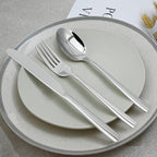 Silverware Set,18/10 Stainless Steel 18Piece Silverware Set For 6,With Dinner Knives Spoon Forks Set for Home, Kitchen and Restaurant, Mirror Polished& Dishwasher Safe