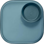 Madesmart Dipware Reusable Dining Plate/Serving Tray for Appetizers and Snacks, Food-Safe Appetizer Serving Platter with Removable Dip Bowl, Midnight