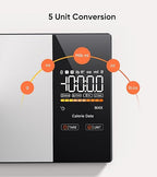Smart Nutrition Food Scale with LED Display, Tracks Calories, Fat, Carbs & Protein via App, 0.01oz Precision Digital Kitchen Scale for Healthy Eating & Meal Prep