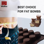 Peanut Butter Cup Mold Fat Bomb Molds, Walfos Silicone Candy Mold-Perfect for Keto Fat Bomb, Candy, Dark Chocolate, Mini Peanut Butter Cup, Set of 3