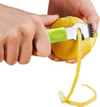 3Pcs Lemon Zester Tool Citrus Peeler Zester Grater with Plastic Handle Stainless Steel Fruit Grater Peeling Knife Multipurpose Kitchen Gadgets Bar Accessories