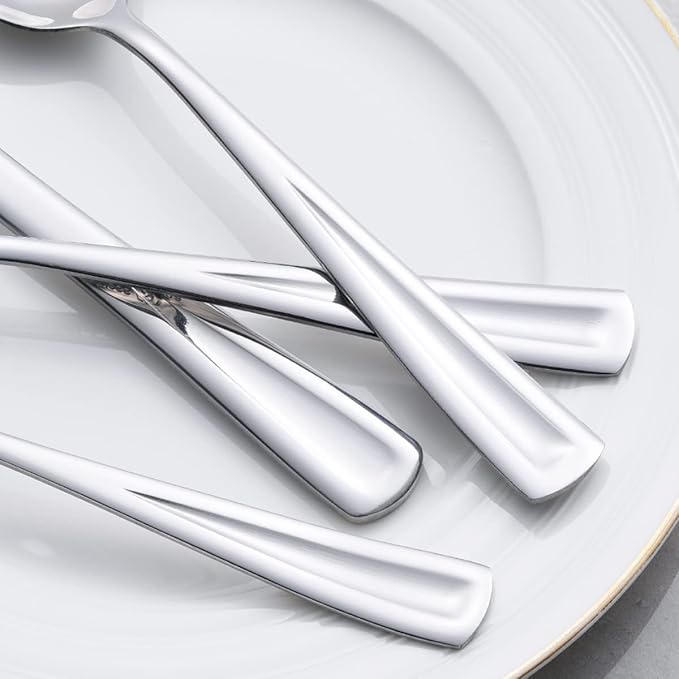 20-Piece Silverware Set for 4, GoGeiLi Stainless Steel Flatware Cutlery Set for 4, include Fork, Knife and Spoon Set, Mirror Finished