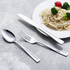 40-Piece Silverware Set for 8, GoGeiLi Stainless Steel Flatware Cutlery Set for 8, include Fork, Knife and Spoon Set, Mirror Finished