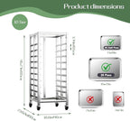 Bun Pan Rack, Commercial Bakery Sheet Rack with Brake Wheels, 10-Tier Stainless Steel Baking Tray Food cart ，for Bakeries Restaurant & Catering（Trays Not Included） ﻿ (10 Tier)